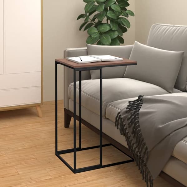Sidobord svart 40x30x59 cm konstruerat trä
