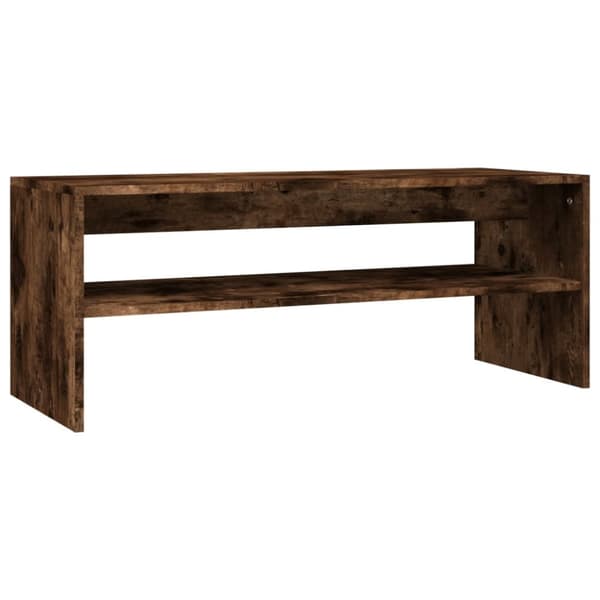 Soffbord rökfärgad ek 100x40x40 cm konstruerat trä