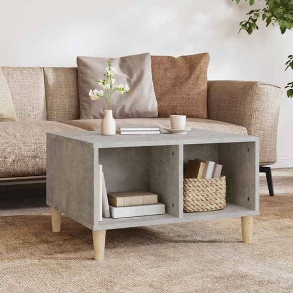 Soffbord betonggrå 60x50x36,5 cm konstruerat trä