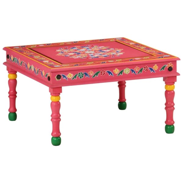 Soffbord rosa handmålat massivt mangoträ