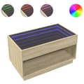 Miniatyrbild 2 av 2: Soffbord med Infinity LEDs sonoma-ek 90x50x50 cm