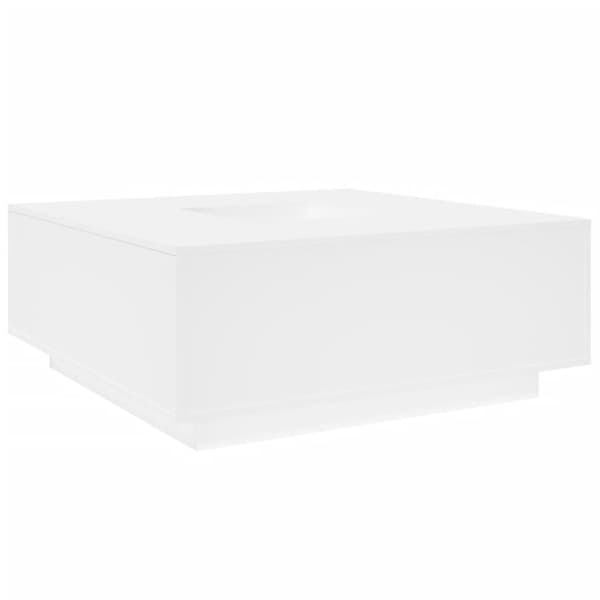 Soffbord vit 100x100x40 cm konstruerat trä