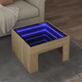 Miniatyrbild 1 av 2: Soffbord med Infinity LEDs sonoma-ek 50x50x30 cm