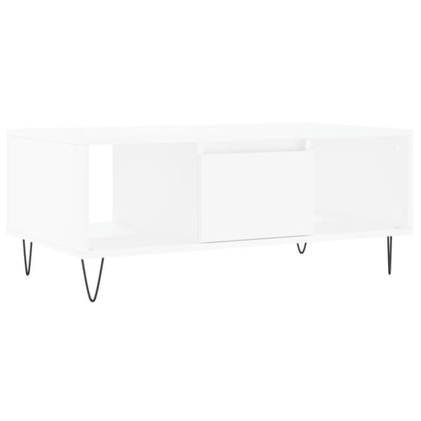 Soffbord vit 90x50x36,5 cm konstruerat trä