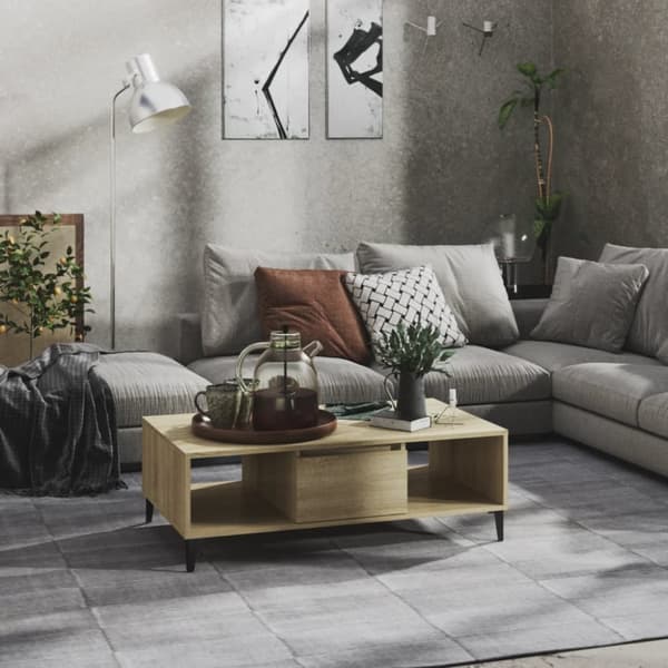 Soffbord sonoma-ek 103,5x60x35 cm konstruerat trä