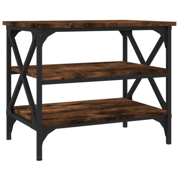 Soffbord rökfärgad ek 55x38x45 cm konstruerat trä