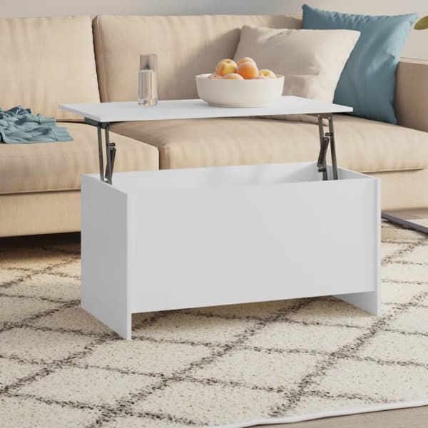Soffbord vit 102x55,5x52,5 cm konstruerat trä