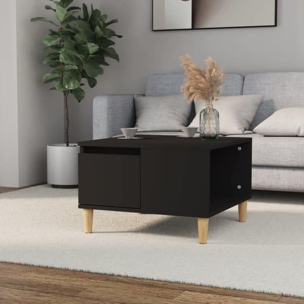 Soffbord svart 55x55x36,5 cm konstruerat trä