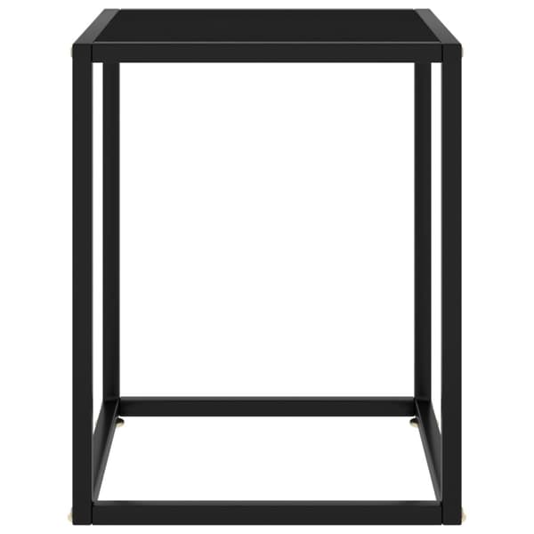 Soffbord svart med svart glas 40x40x50 cm