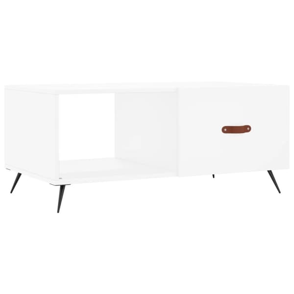 Soffbord vit 90x50x40 cm konstruerat trä