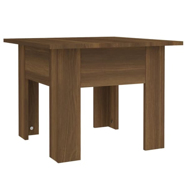 Soffbord brun ek 55x55x42 cm konstruerat trä
