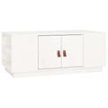 Miniatyrbild 2 av 2: Soffbord vit 100x50x41 cm massiv furu