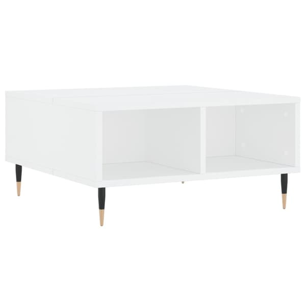 Soffbord vit 60x60x30 cm konstruerat trä