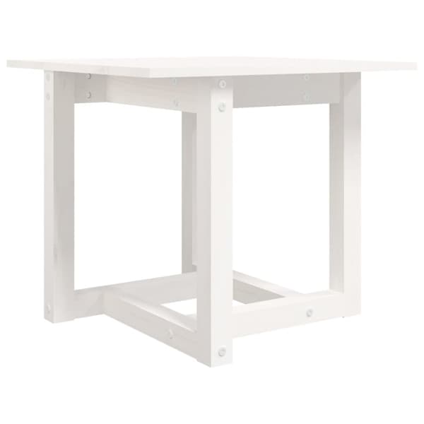 Soffbord vit 50x50x45 cm massiv furu