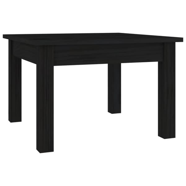 Soffbord svart 45x45x30 cm massiv furu
