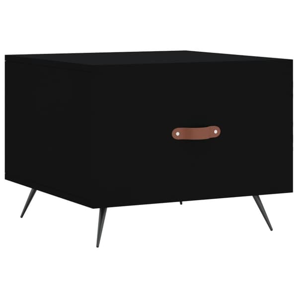 Soffbord svart 50x50x40 cm konstruerat trä