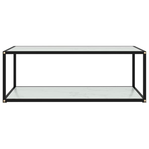 Soffbord vit 100x50x35 cm härdat glas