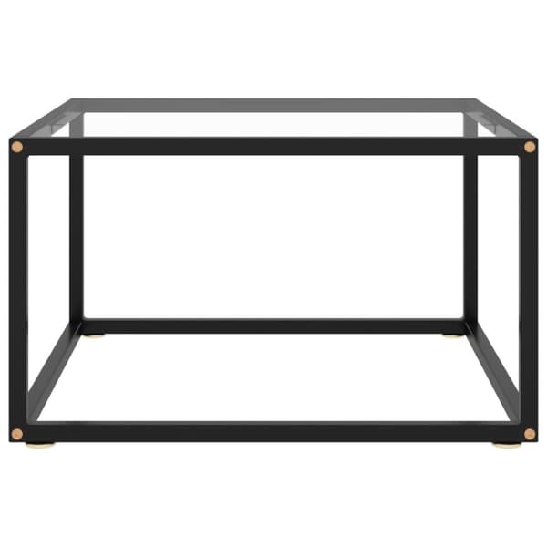 Soffbord svart med härdat glas 60x60x35 cm