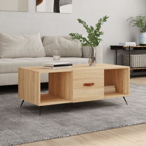 Soffbord sonoma-ek 102x50x40 cm konstruerat trä