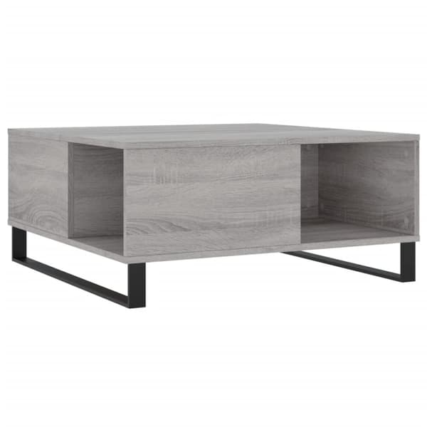 Soffbord grå sonoma 80x80x36,5 cm konstruerat trä