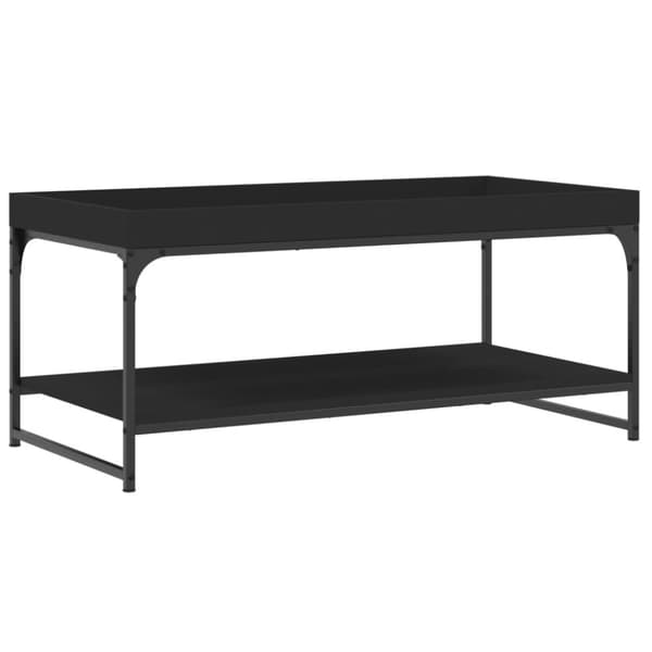 Soffbord svart 100x49x45 cm konstruerat trä