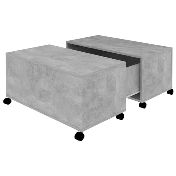 Soffbord betonggrå 75x75x38 cm konstruerat trä