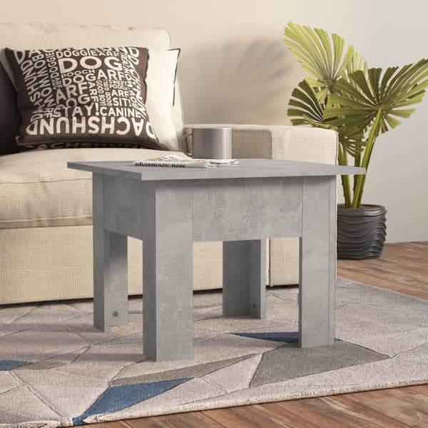 Soffbord betonggrå 55x55x42 cm konstruerat trä
