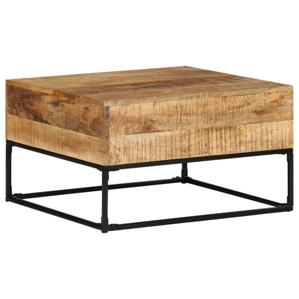 Soffbord 68x68x41 cm grovt mangoträ
