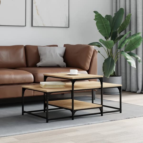 Soffbord sonoma-ek 102x60x45 cm konstruerat trä