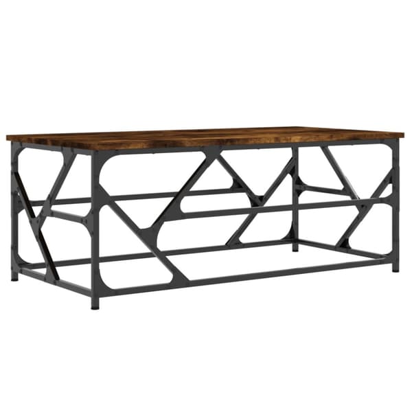 Soffbord rökfärgad ek 100x50x40 cm konstruerat trä