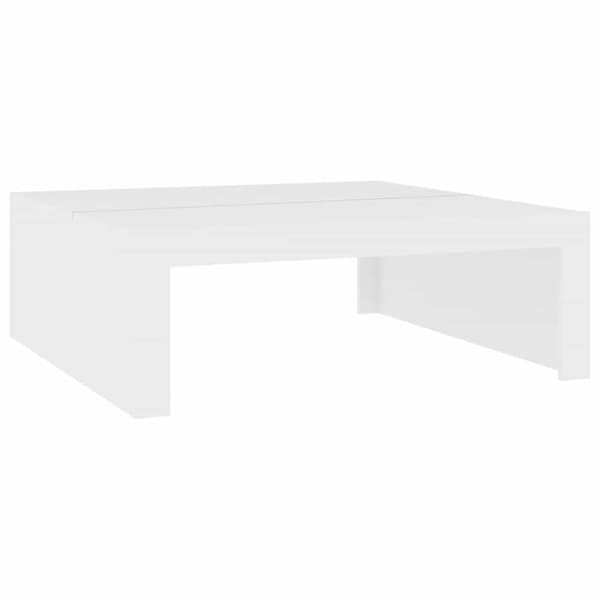 Soffbord vit 100x100x35 cm konstruerat trä