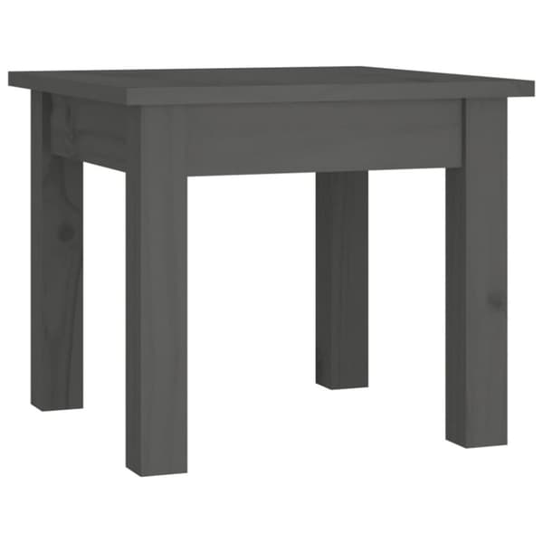 Soffbord grå 35x35x30 cm massiv furu