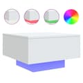 Miniatyrbild 2 av 2: Soffbord med LED vit 55x55x31 cm