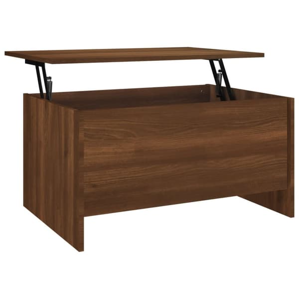 Soffbord brun ek 80x55,5x41,5 cm konstruerat trä