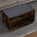 Miniatyrbild 1 av 2: Soffbord med Infinity LEDs rökfärgad ek 90x50x50 cm