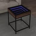 Miniatyrbild 1 av 2: Soffbord med Infinity LEDs brun ek 40x40x51 cm