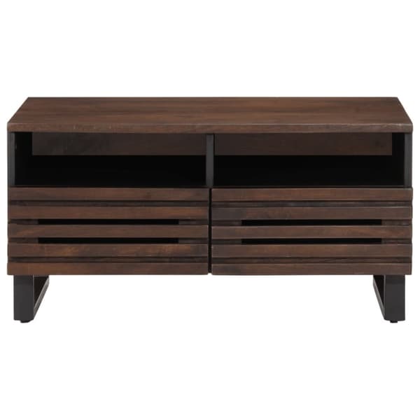 Soffbord brun 80x55x40 cm massivt mangoträ