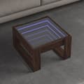 Miniatyrbild 1 av 2: Soffbord med Infinity LEDs brun ek 50x53x30 cm