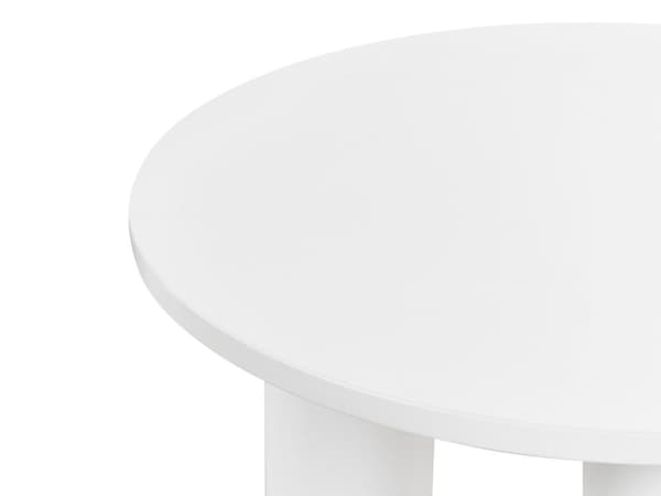 Sofabord Hvit MDF 46 x 60 cm Rund form Moderne og minimalistisk stil Stue