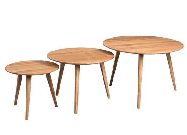 M2 kollektion soffbord - 227522 - Oslo 1 Soffbord, Ek, Brun, H=35cm, D=45cm