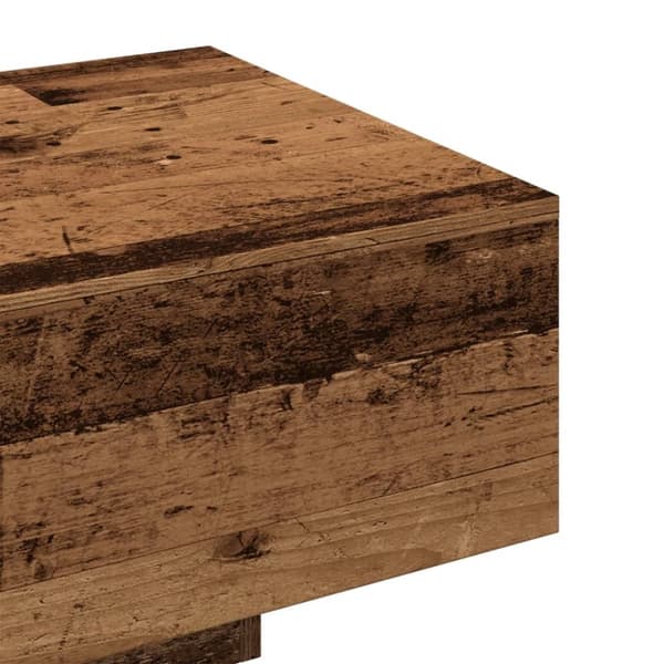 sofabord 100x49,5x31 cm konstrueret træ antikt træ