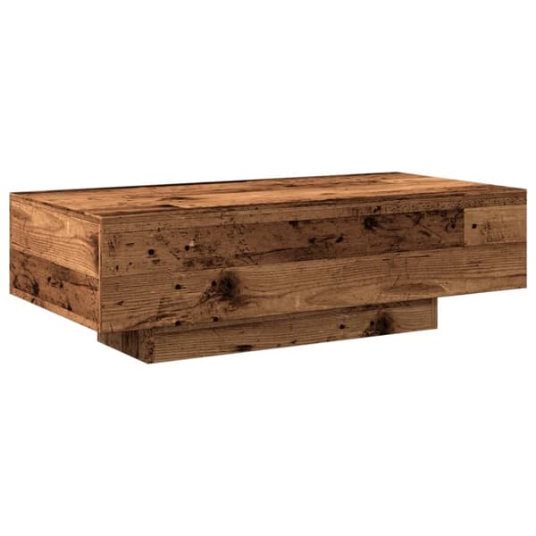 sofabord 100x49,5x31 cm konstrueret træ antikt træ