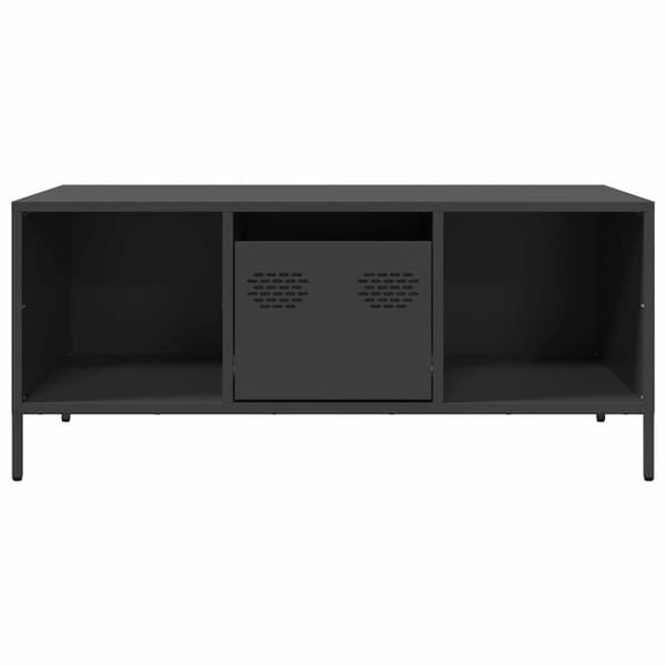 Soffbord svart 101,5x50x43,5 cm kallvalsat stål