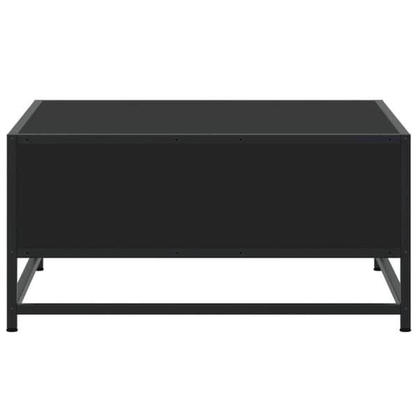 Soffbord svart 60,5x60,5x30 cm konstruerat trä och metall