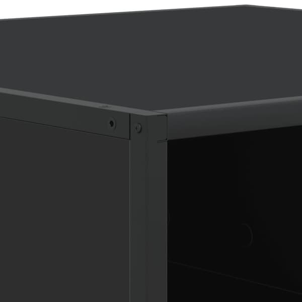Soffbord svart 60,5x60,5x30 cm konstruerat trä och metall
