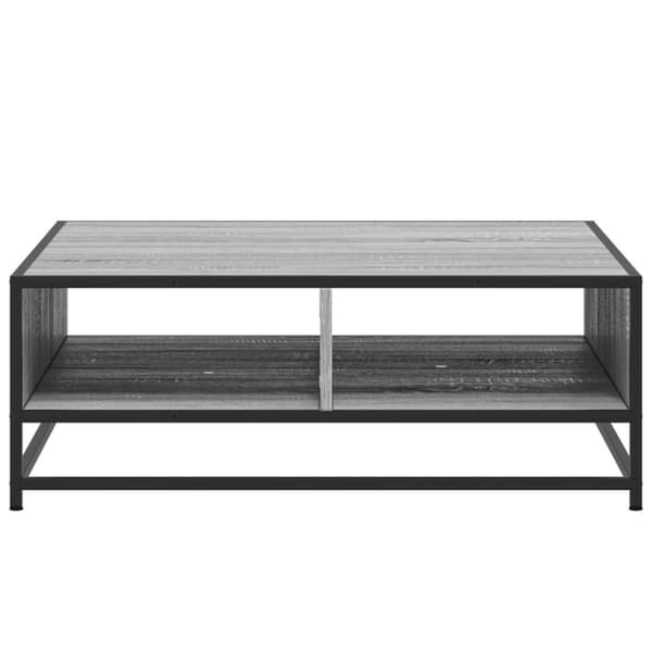 Soffbord grå sonoma 80x80x30 cm konstruerat trä och metall