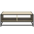 Miniatyrbillede 5 af 10: sofabord 80x80x30 cm konstrueret træ og metal sonoma-eg