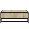 Miniatyrbillede 6 af 10: sofabord 80x80x30 cm konstrueret træ og metal sonoma-eg