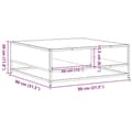 Miniatyrbillede 10 af 10: sofabord 80x80x30 cm konstrueret træ og metal sonoma-eg