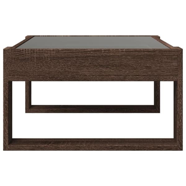 Sohvapöytä Infinity LED-valoilla ruskea tammi 70x53x30 cm